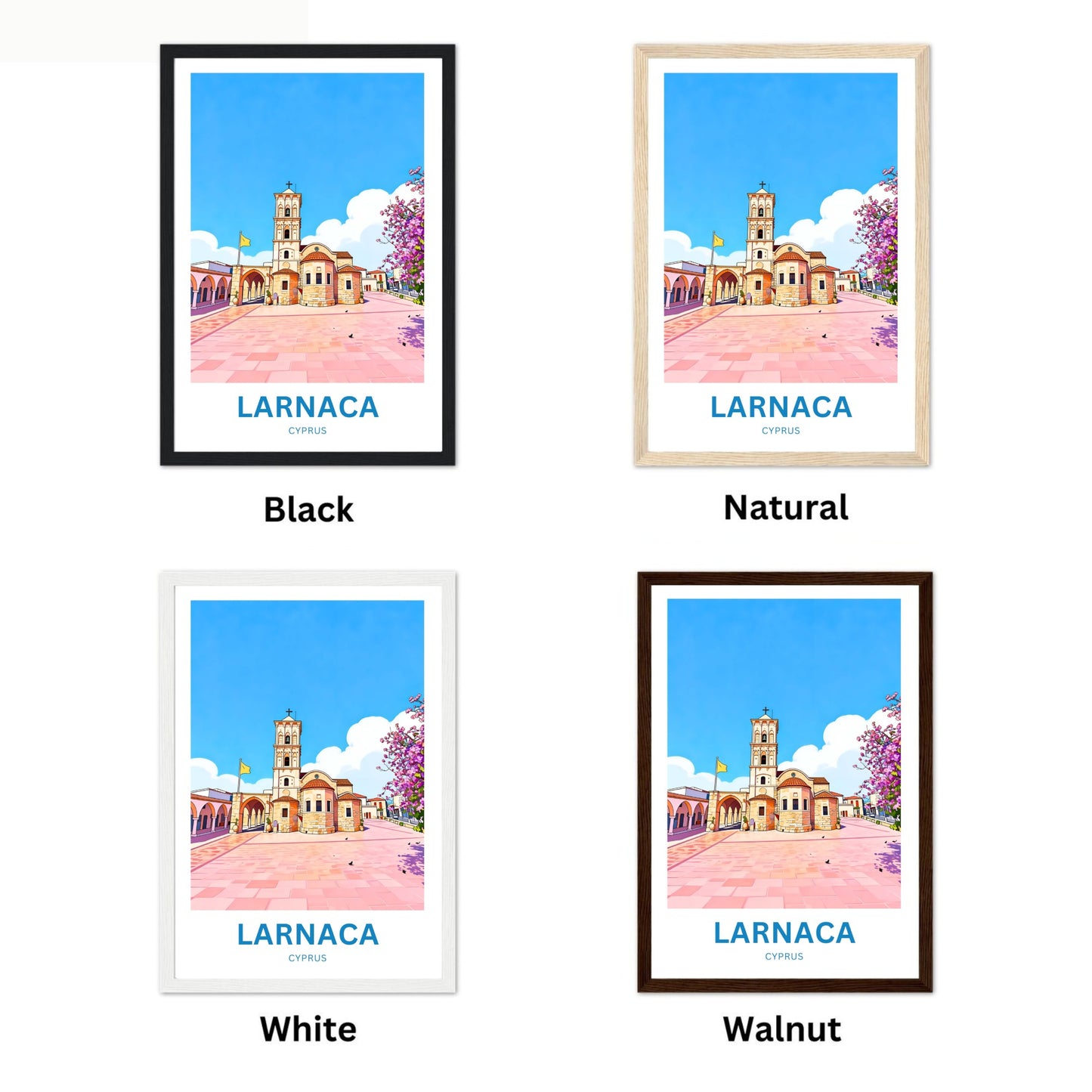 Larnaca Travel Poster - Famous Captivating Church