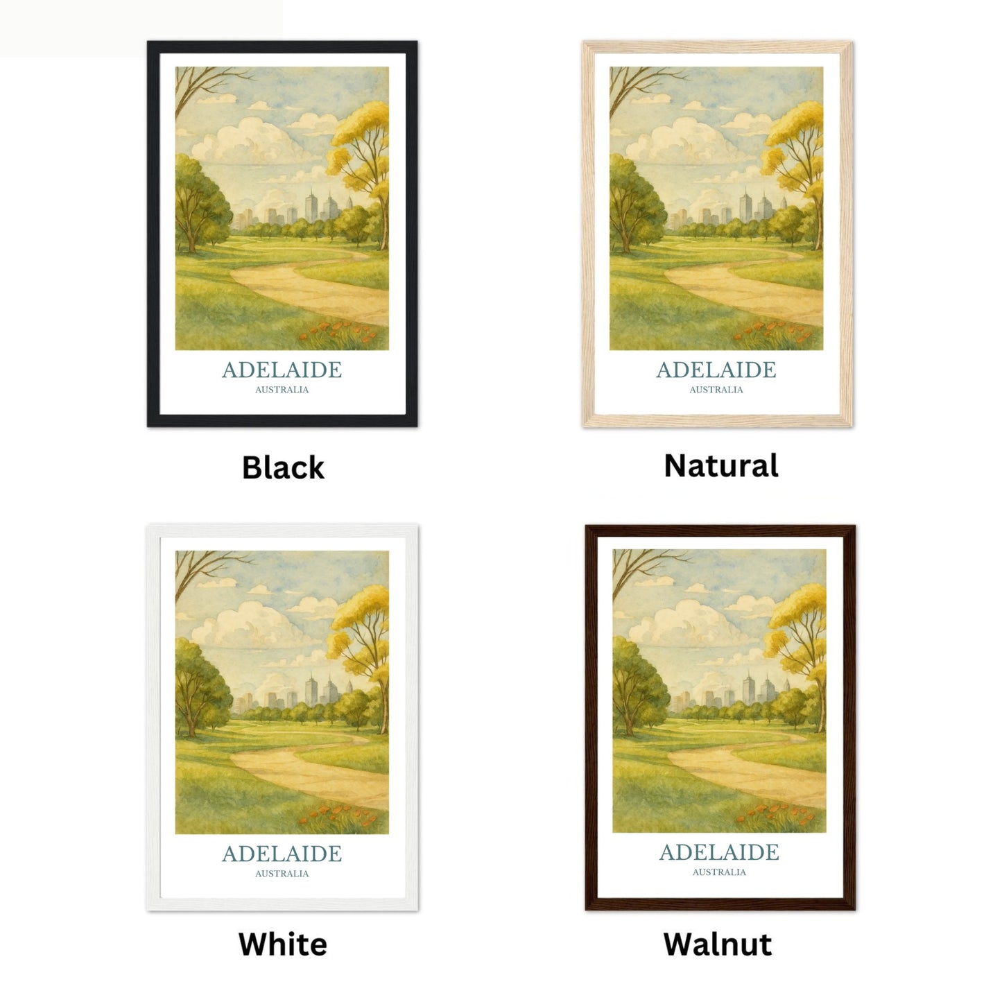 Adelaide, Watercolor design poster, Australia Print, Adelaide Wall Art
