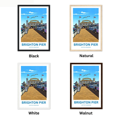 Brighton Pier Travel Poster - Coastal Fun Experience