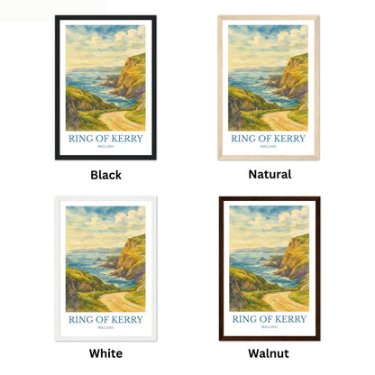 Ring of Kerry, Watercolor design poster, Ireland Print, Ring of Kerry Wall Art