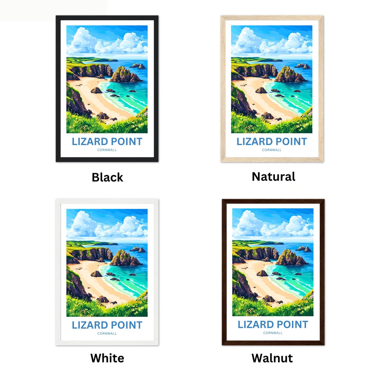 Lizard Point Travel Poster - Cornwall