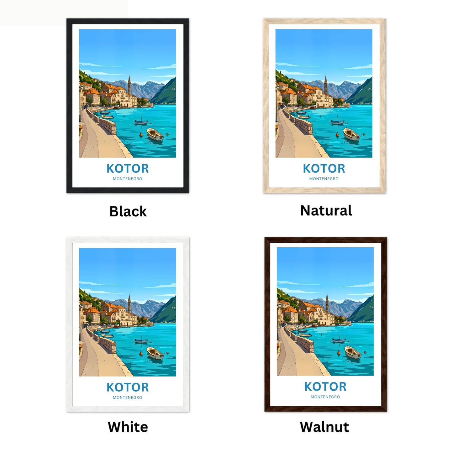 Kotor Travel Poster -   Bayfront Beauty