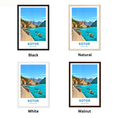 Kotor Travel Poster -   Bayfront Beauty
