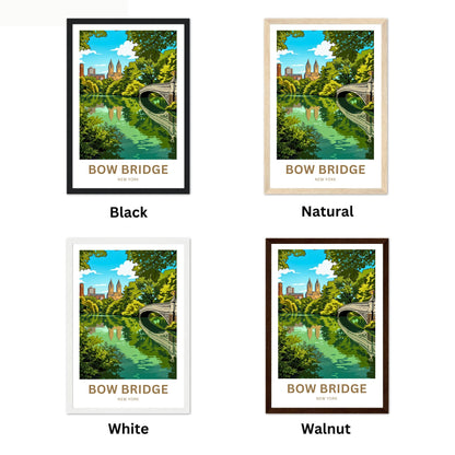 Bow Bridge  Travel Poster - Central Park Serenity