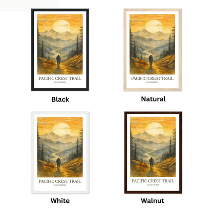 Pacific Crest Trail, Watercolor design poster, California Print, Pacific Crest Trail Wall Art