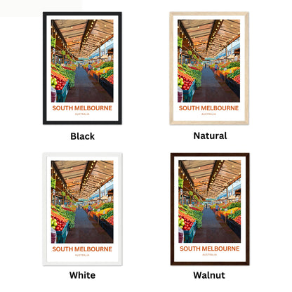 South Melbourne Market Travel Poster  - Australia's famous Market