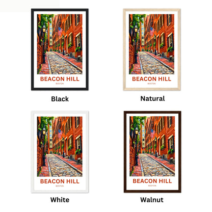 Beacon Hill Travel Poster -  Stroll in Boston