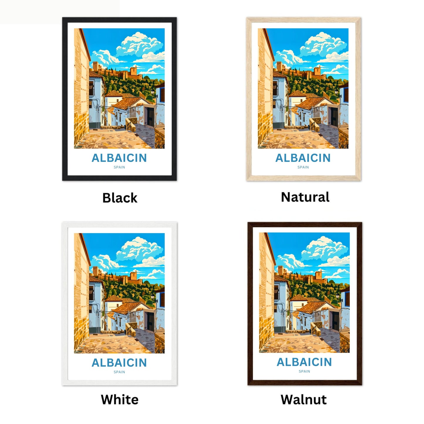 Albaicín Travel Poster - Meets the Alhambra