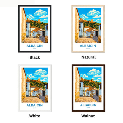 Albaicín Travel Poster - Meets the Alhambra