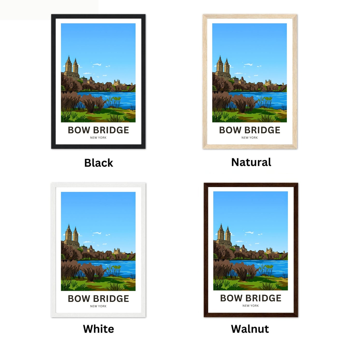 Bow Bridge  Travel Poster - Park View