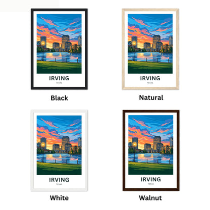 Las Colinas Irving, Texas Travel Poster - Skyline
