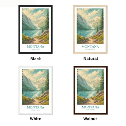 Montana, Watercolor design poster, Big Sky Print, Montana Wall Art