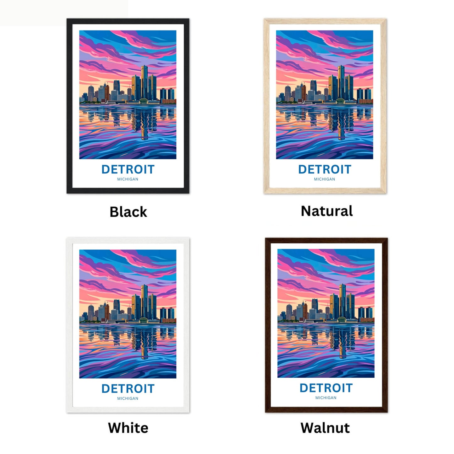 Detroit Travel Poster