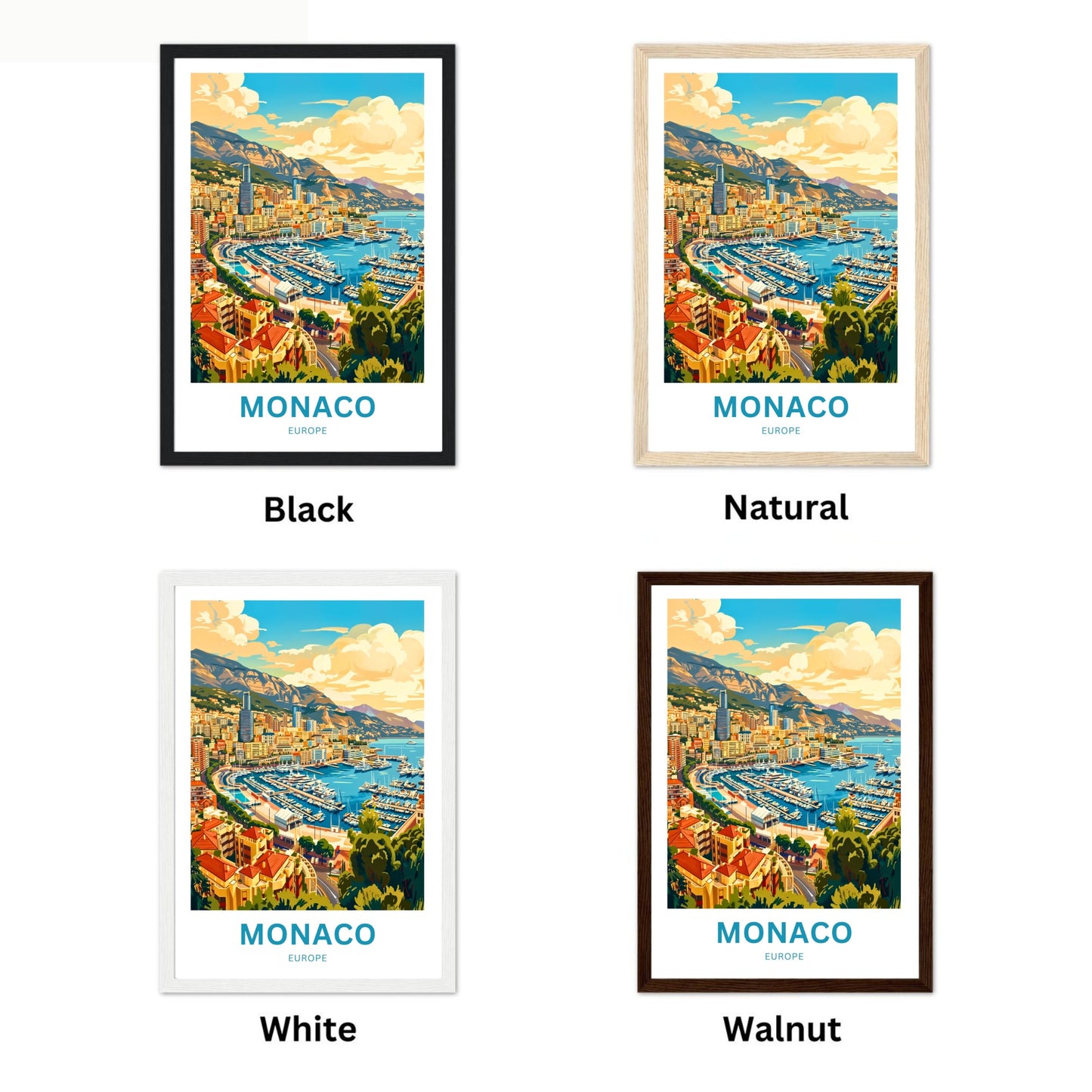 Monaco  Travel Poster - Seaside Splendor