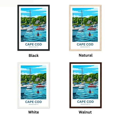 Cape Cod Travel Poster - Sails into Adventure