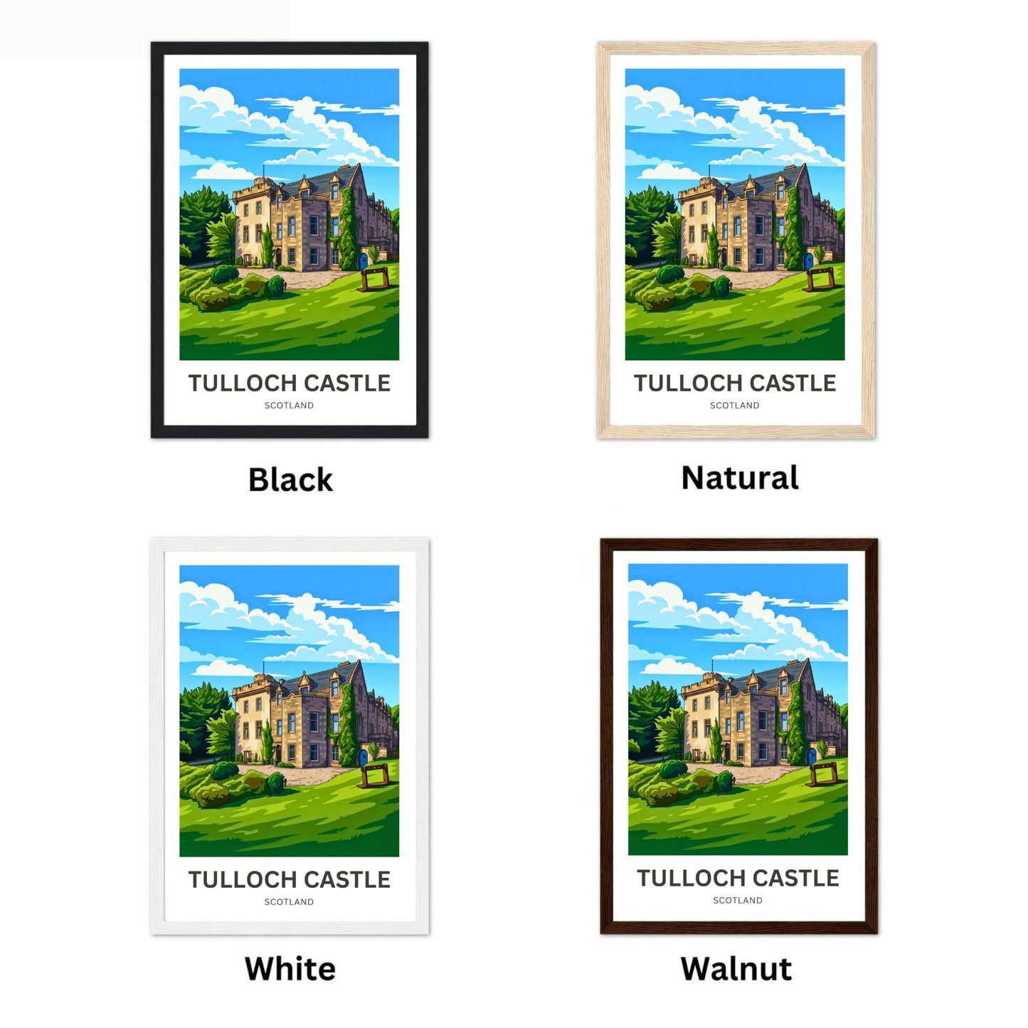 Tulloch Castle Travel Poster - Scottish Highlands