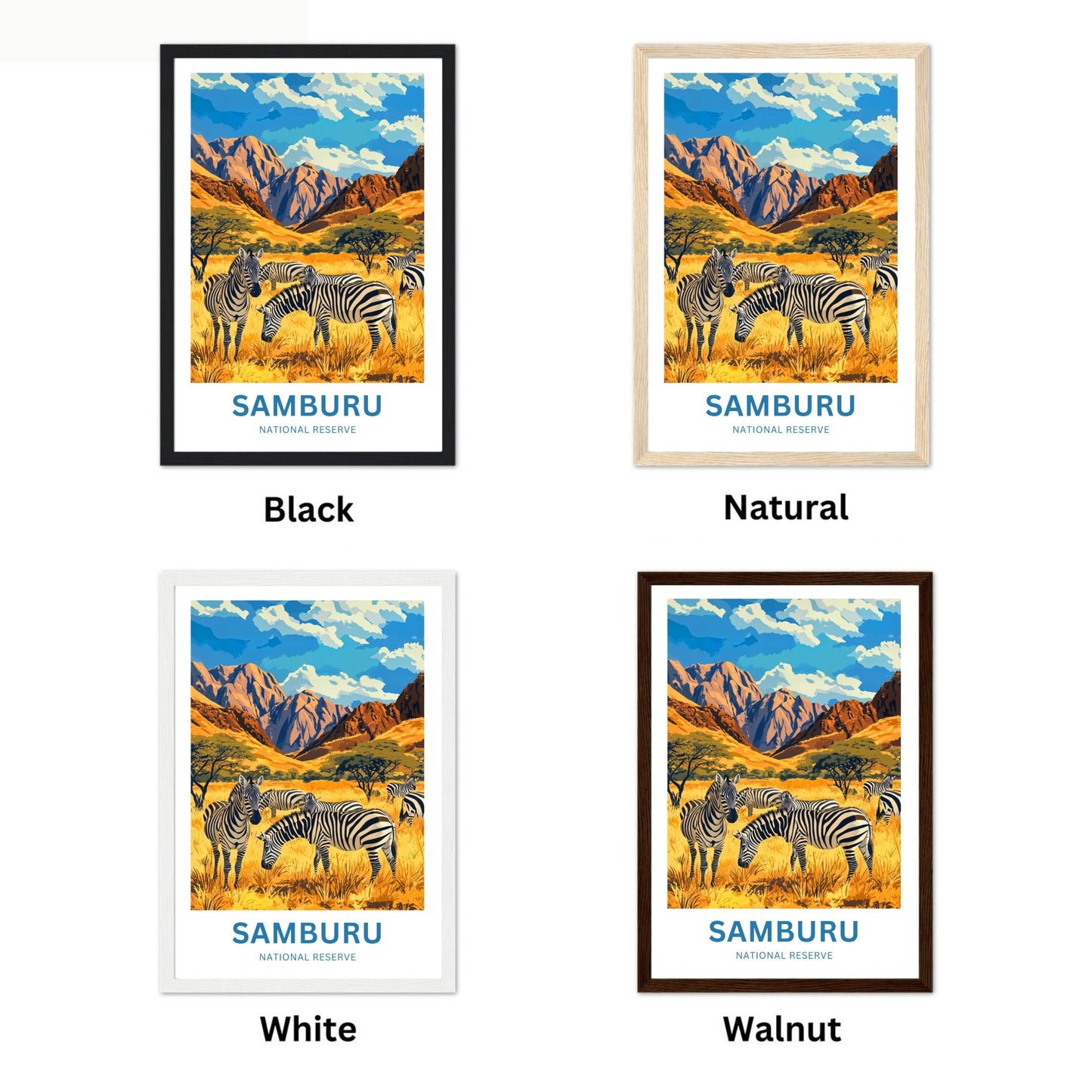 Samburu National Reserve Travel Poster - Untamed Beauty