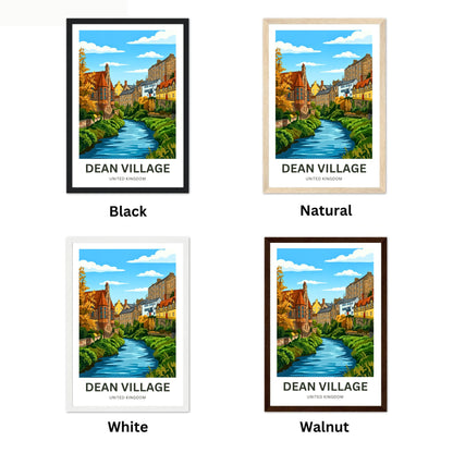 Dean Village Travel Poster - Village by the River