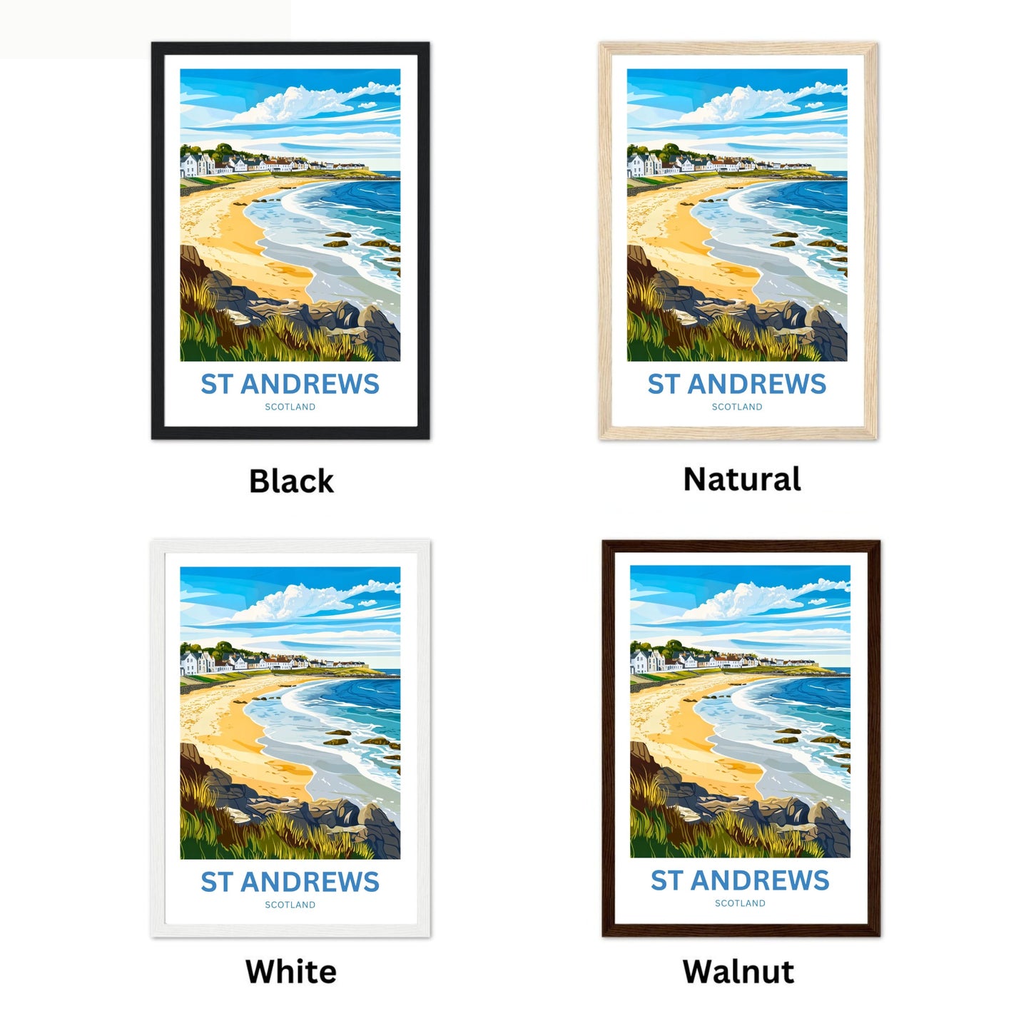 St. Andrews Travel Poster - Captivating Coastal Village