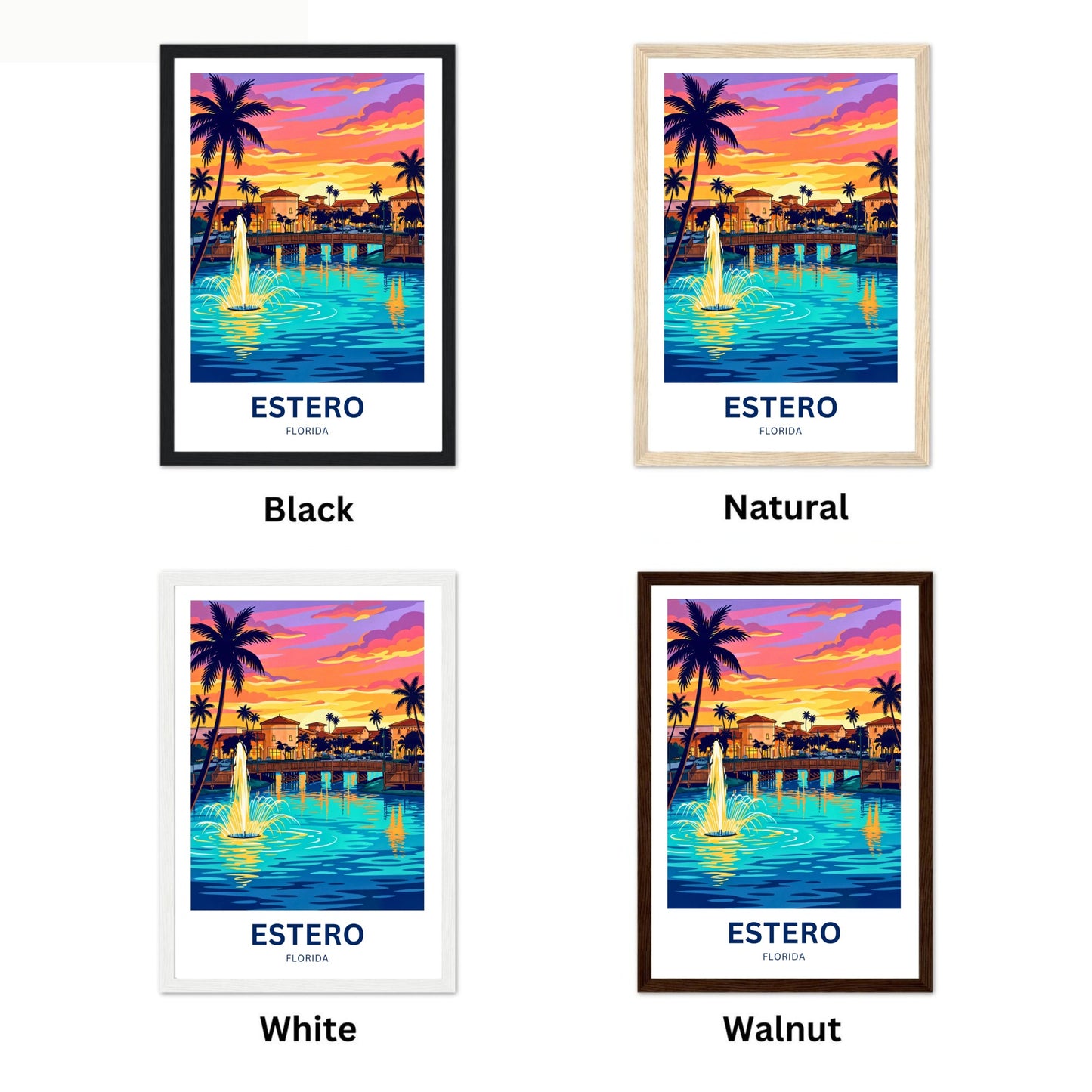 Estero Travel Poster - Golden Hour Escape