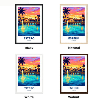 Estero Travel Poster - Golden Hour Escape
