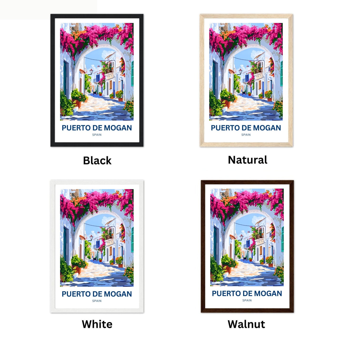 Puerto de Mogán Travel Poster - Blooming Paradise Street