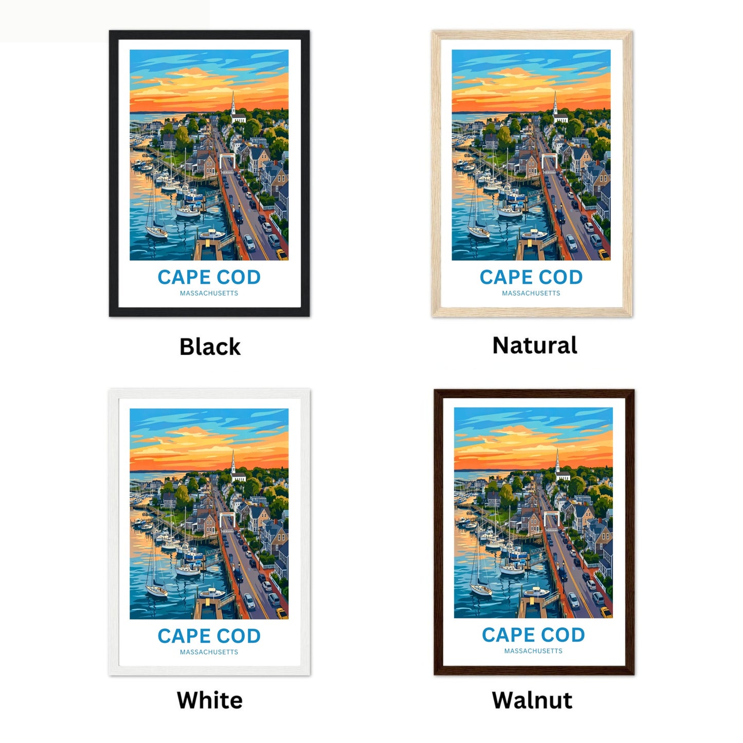 Cape Cod Travel Poster - Timeless Coastal Beauty