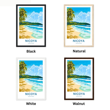 Nicoya Peninsula Travel Poster  - Captivating Costa Rica Shores