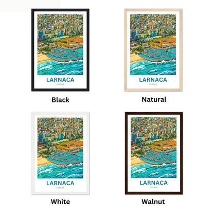 Larnaca Travel Poster - Cyprus Bay