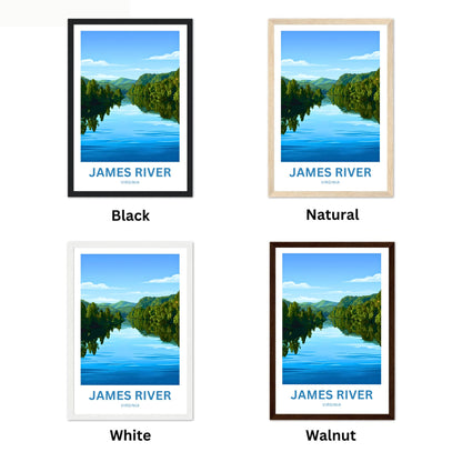 James River Travel Poster - Virginia