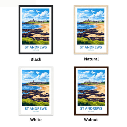 St. Andrews Travel Poster - Historic Coastal Village