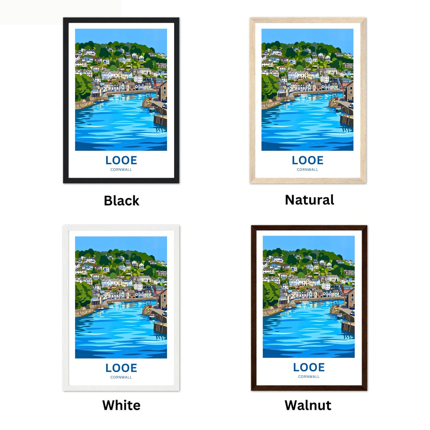 Looe  Travel Poster - Cornwall