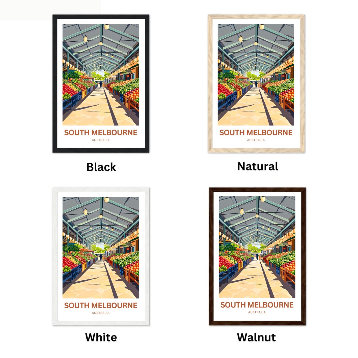 South Melbourne Market Travel Poster  - Where Community Meets Flavor