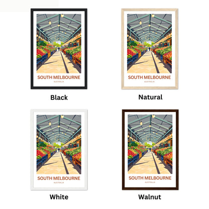 South Melbourne Market Travel Poster  - Where Community Meets Flavor