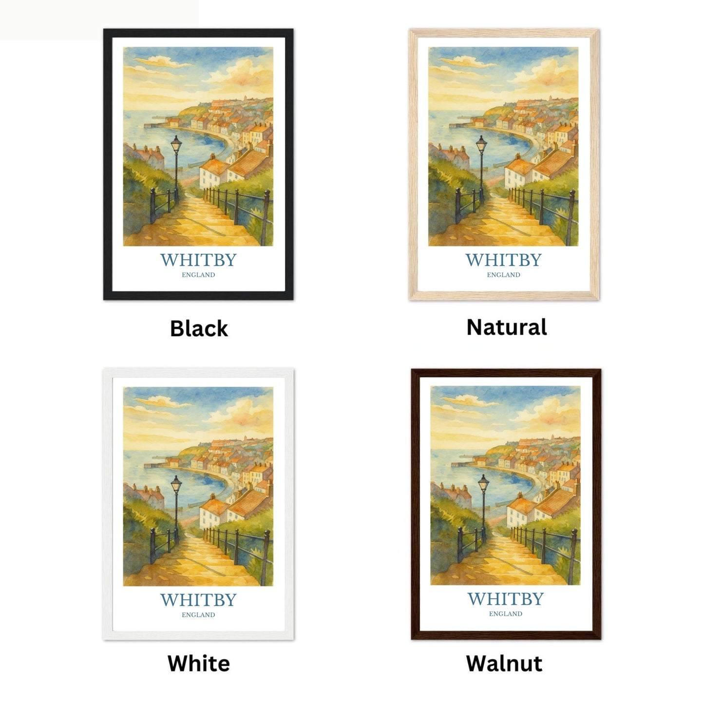 Whitby, Watercolor design poster, Whitby Print, Whitby Wall Art