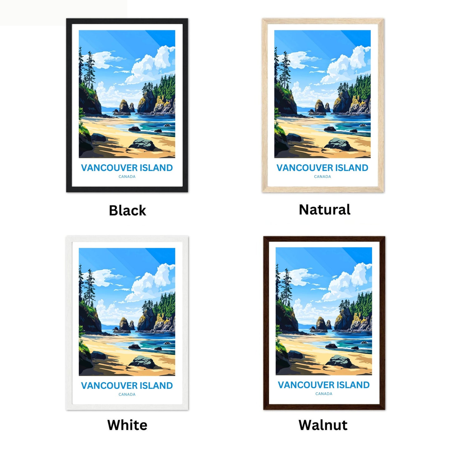 Vancouver Island Travel Poster - The Spirit of the Pacific Wild