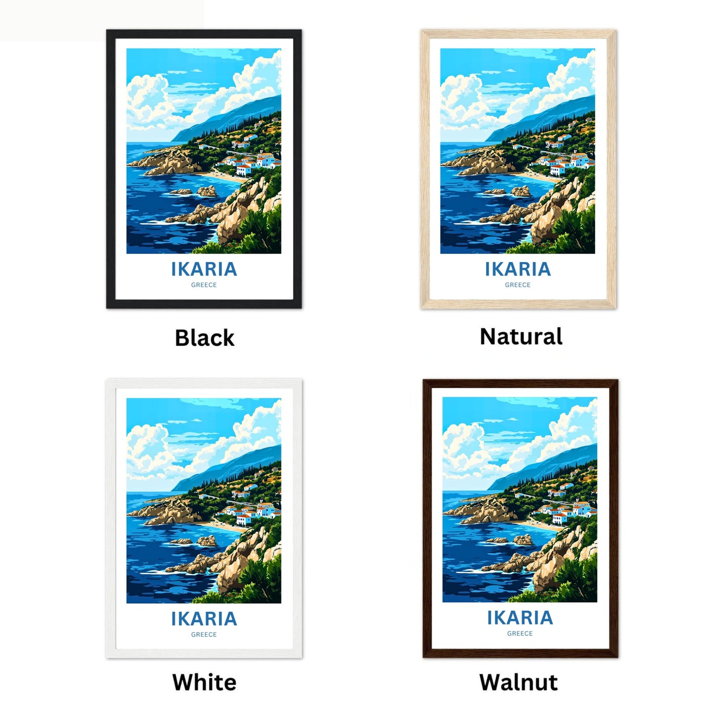 Ikaria Beach Travel Poster  - Greece