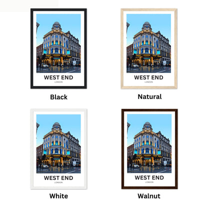 West End Travel Poster - London Theatre District