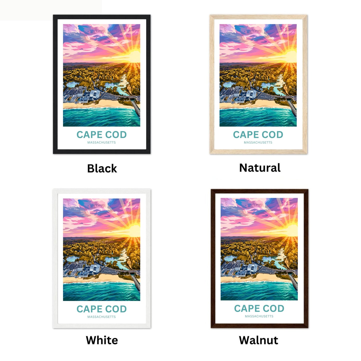 Cape Cod Travel Poster - Breathtaking Sunset