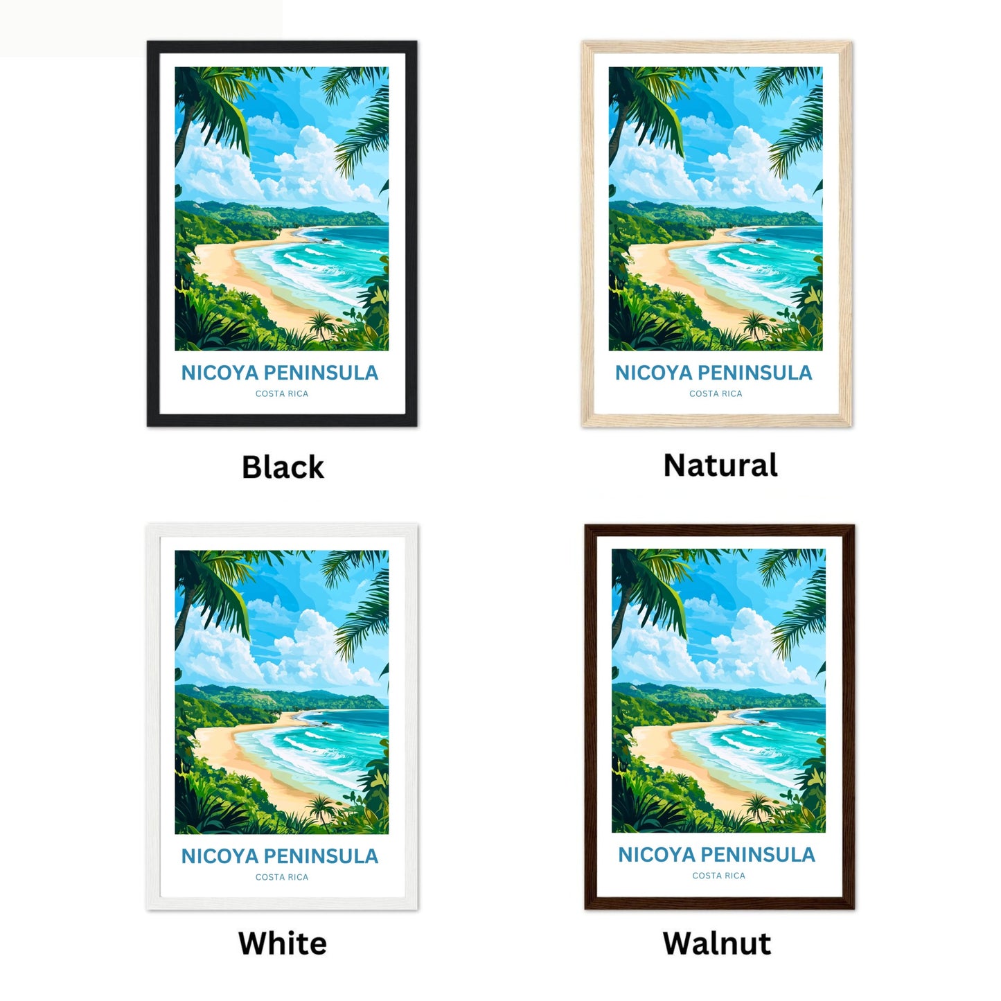 Nicoya Peninsula Travel Poster  - Costa Rica