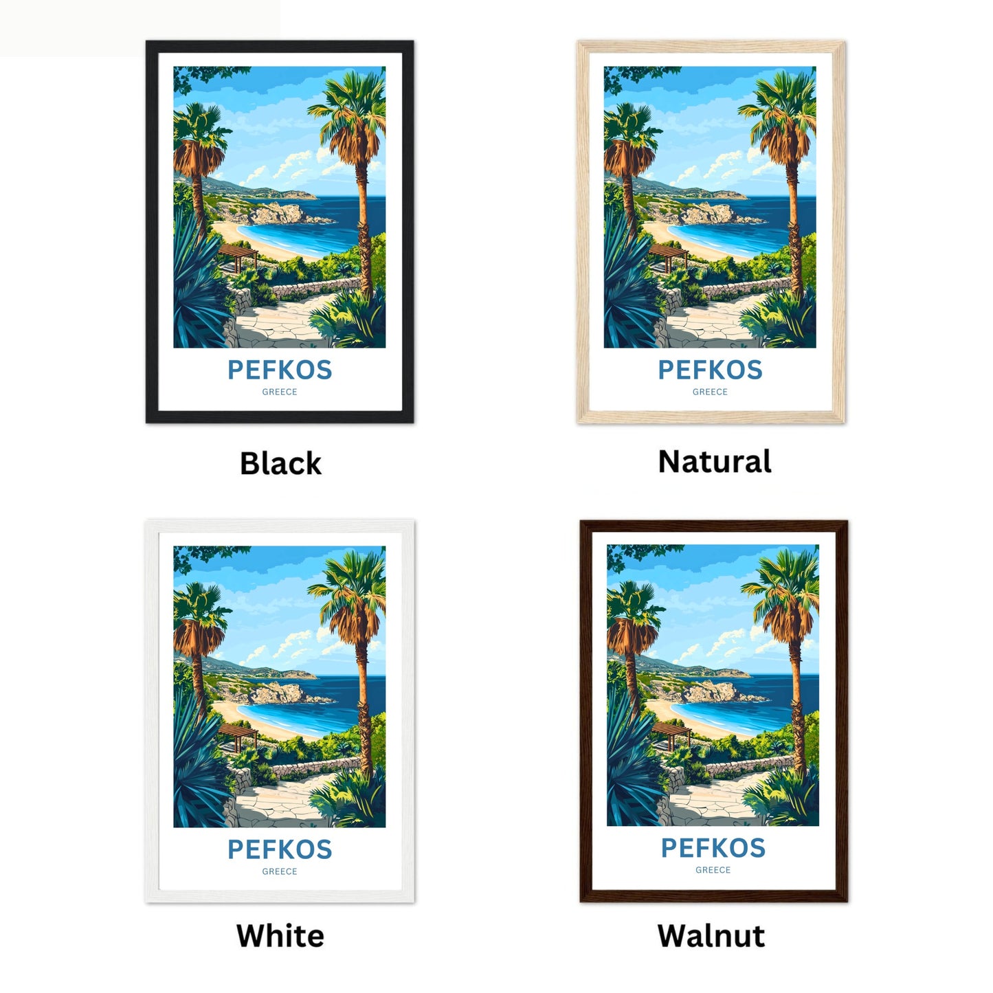 Pefkos Travel Poster - Greece Gateaway