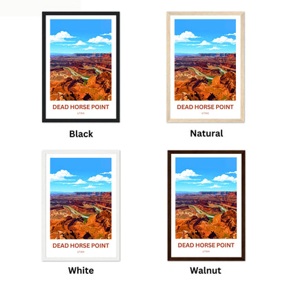 Dead Horse Point Travel Poster - Stunning Red Cliffs
