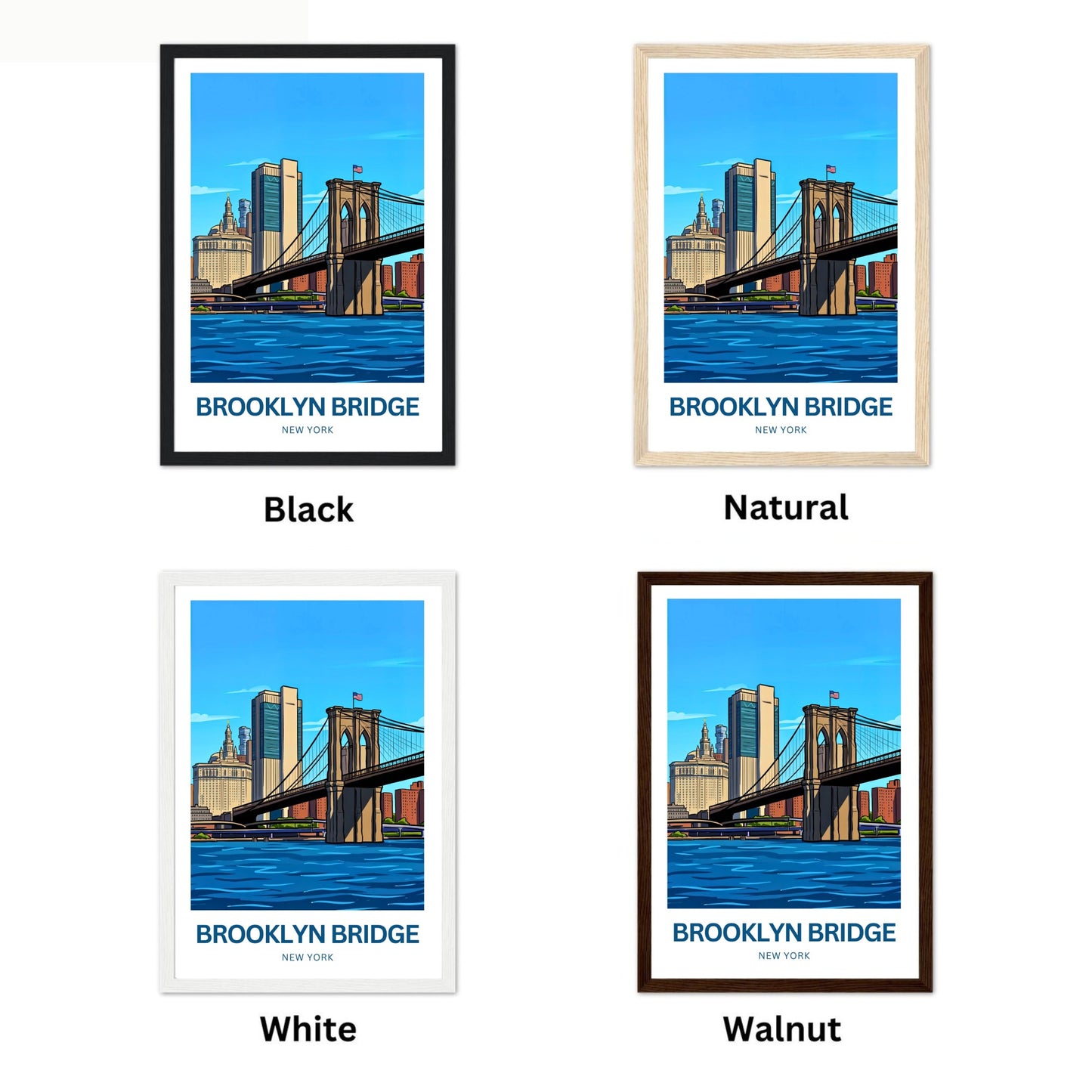 Brooklyn Bridge Travel Poster -  Metropolitan Icon
