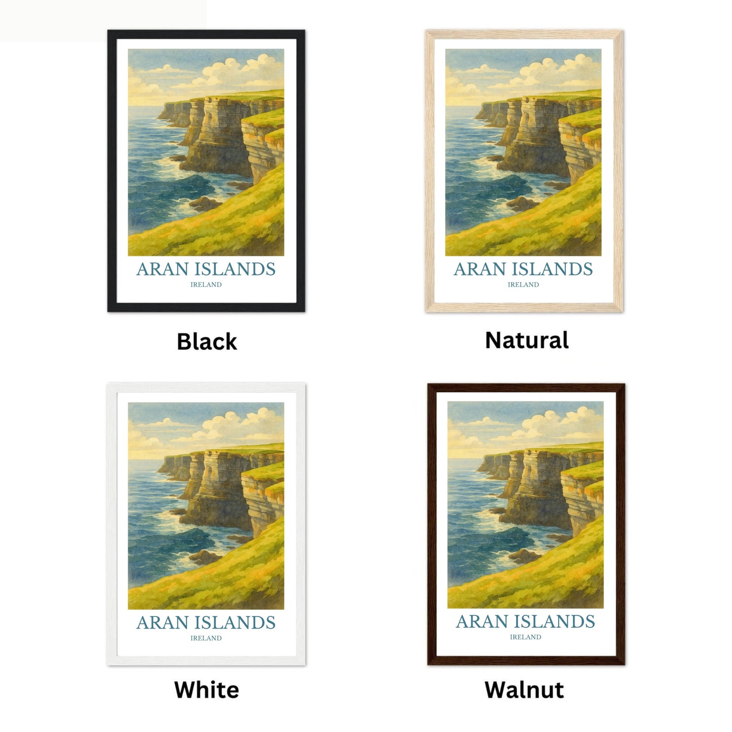 Aran Islands, Watercolor design poster, Ireland Print, Aran Islands Wall Art