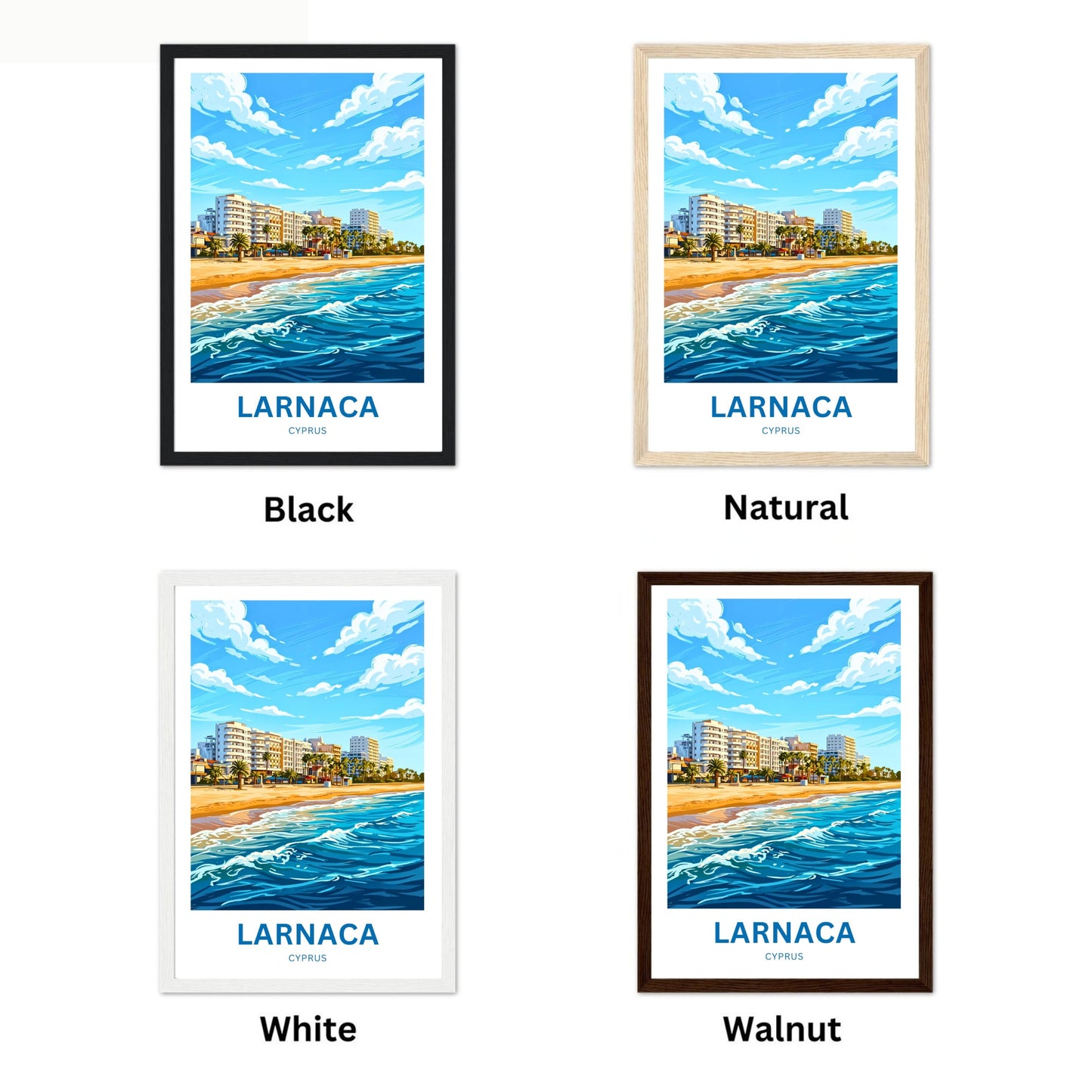 Larnaca Travel Poster - Cyprus Shores