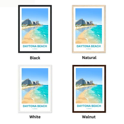 Daytona Beach, Florida Travel Poster - Coastal Escape