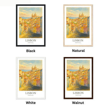 Lisbon, Watercolor design poster, Portugal Print, Lisbon Wall Art