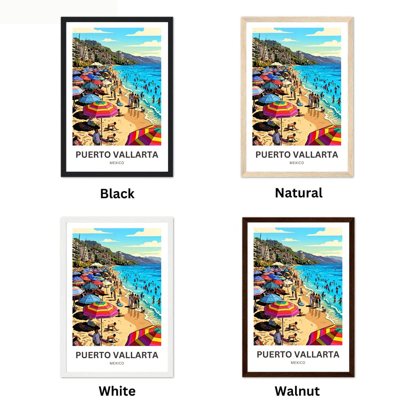 Puerto Vallarta  Travel Poster - Coastal Charm