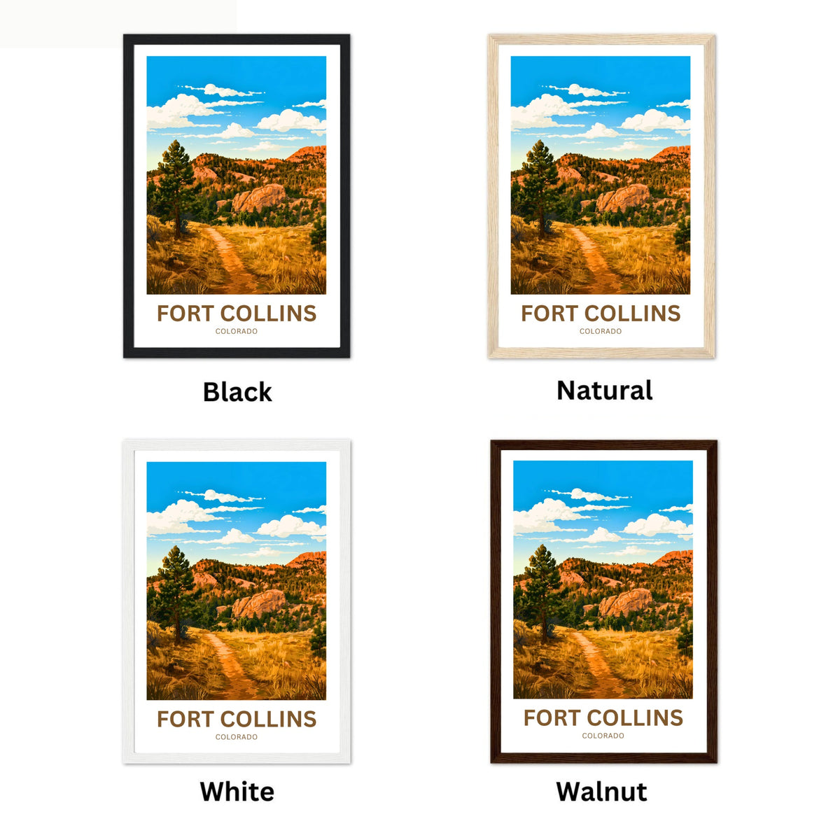 Fort Collins, Colorado Travel Poster - Explore