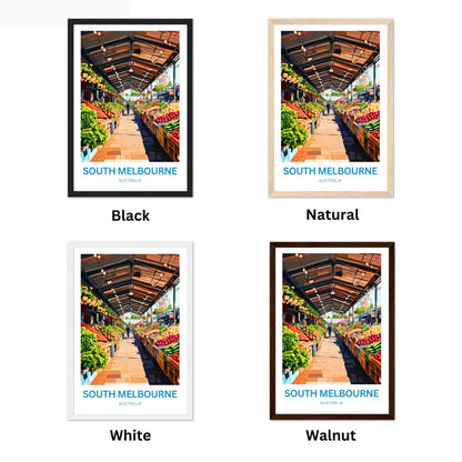 South Melbourne Market Travel Poster  - Shop • Eat • Explore